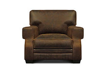 Hello Sofa Home Cordova 100% Top Grain Leather Mid-Century Armchair Espresso