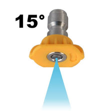 400 Pack of Erie Tools 6.0 Stainless Steel Orifice 15 Degree 1/4in. Quick Connect 4000 PSI High Pressure Washer Spray Nozzle Tips