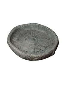 Solid Rock Stoneworks Tiny Fancy Squirrel/Wood Birdbath- Pre Aged- 24" Tall x 17" Dia