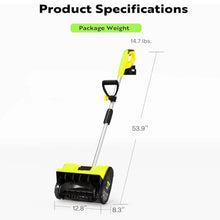 MiBoce Cordless Handheld Snow Shovel, 1200W Electric Snow Shovel, with 2 Batteries, Adjustable Direction, Cleaning Width 32cm, Maximum Throwing Distance 8m, for Patio, Playground, Farm
