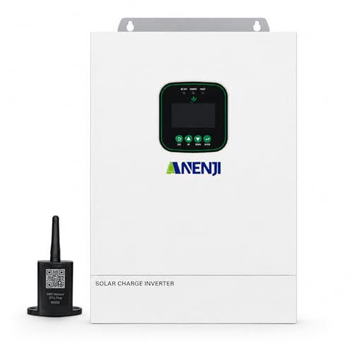 6500W Hybrid Solar Inverter 48V,Dual MPPT,300V 60A Charger,Split Phase 120V,Support Parallel Pure Sine Wave Off-Grid+On-Grid Inverter for Home Loads,Lead Acid/Lithium Battery Compatible