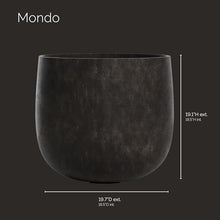 COSAPOTS Mondo Round Indoor/Outdoor Planter, 20x19in Brown Stone