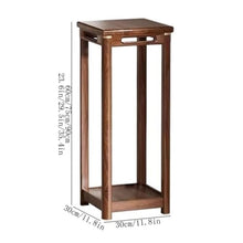WOAITIANTIAN Vase Stand Indoor Bonsai Table New Chinese Style Wooden Plant Stand Floor Standing Ornamental Shelf(Large)