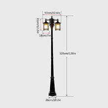 Outdoor Floor Lamp Outdoor Waterproof High Post Lamp Traditional Victoria Floor Lamp Yard Villa Landscape Lawn Community Column Lighting Anti-r Aluminum