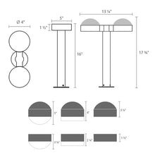 16In. Led Double Bollard