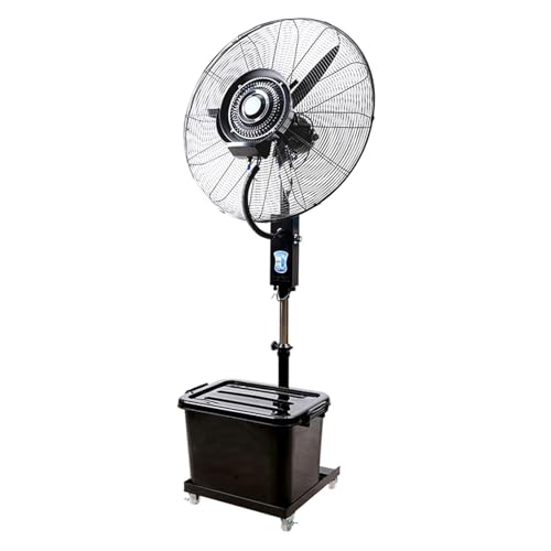 Cooling Fan With Low Noise, Lifting Type Misting Fan, ( 3-Speed Wind Speed Adjustment ) Wide Heat Dissipation Range, 120° Wide-Angle Air Supply, For Factory Workshop, Yard, Backyards(Size:A-2.7ft)