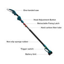 YUEWO Cordless Electric Pruner Kit 1 Inch Pruning Shears and Handheld Electric Chain Saw with 6.99 Feet Foldable Extension Pole SK5 Blades