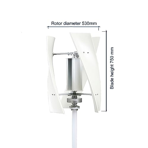 AISINILALAO 12000W Portable Vertical Wind Turbine 3 Blades Dynamo with MPPT Charge Controller 12V 24V 48V 220V Power Generator for Courtyard Outdoor Street Lighting,220v