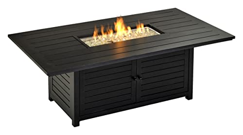 Patio Resort 72" X 40" Regal Series Rectangle Chat Table with Fire Pit