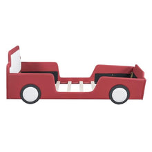 Merax Race Car Twin Bed Frame with Wheels Red