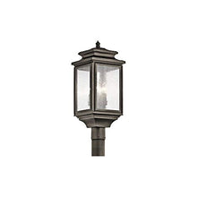 Kichler Wiscombe Park 4 Light Outdoor Post Light Clear Seeded Glass Bronze/Dark