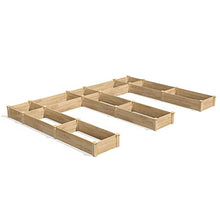 Greenes Fence Original Cedar Raised Garden Bed E-Shaped 10' x 14" Natural Cedar
