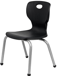 Schooled School Chair and Table Set Height Adjustable Black