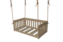 Keystone Amish Co. Deep Seating Poly Composite Mission Swing with 8-Foot Rope, 75 in., Weathered Wood