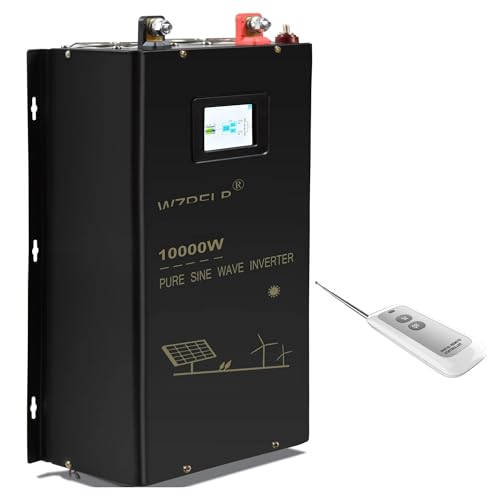 BAISULI Split Phase Pure Sine Wave Inverter 10000W Split-Phase Pure Sine Wave Solar Power Inverter Battery 24V/36/48V/96 DC to 110/220V,120/240V AC Converter R-emote Control(60V,110V 220V_A.U)