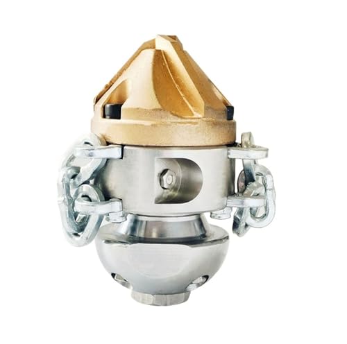 Rotating Sewer Nozzle, High Pressure Pipeline Dredging Cleaning Diamond Nozzles Rope & Chain Sling(1I2 Female 50LPM)