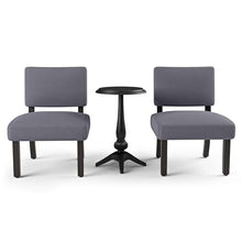 Furniture of America Jetson 3-Piece Wood Accent Table and Chair Set Grey