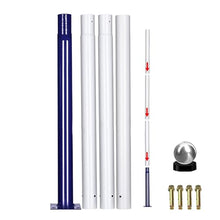 XYIANG Outdoor Street Light Pole, Solar Lamp Posts for Outdoor Light, Universal Metal Light Post, for Backyard, Patio, Walkway, Street - 7Ft/10Ft/13Ft Tall(Blue-4M/13Ft)
