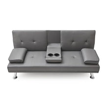 YWMLFZ Leather Multifunctional Folding Sofa Bed for Office with Coffee Table for Outdoor Backyard Gardens