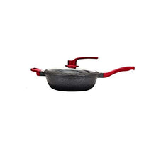 KKIUUUYTGT Die-casting Pot With Fixed Cover | Suitable For All Main Hobs | Natural Non-stick Mixing | Black