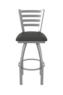 OD410 Jackie Stainless Steel 36" Swivel Outdoor Bar Stool with Breeze Graphite Seat