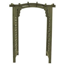 Keystone Amish Co. Newberry Cedar Garden Arbor, Heavy Duty Outdoor Wooden Archway Trellis for Climbing Plants, Amish Crafted, Made in USA, 4-Foot, Linden Leaf Stain