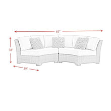 Picket House Furnishings Camal Curved Loveseat Charcoal