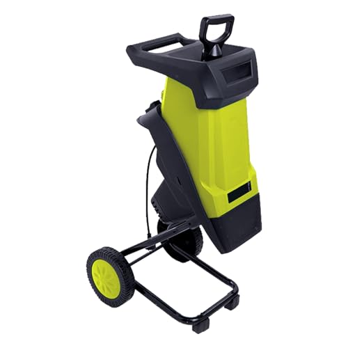 VNATWGOO Electric Wood Chipper Shredder Mulcher, 2400W Automatic Leaf Shredder with 50L Collection Bag, 4500RPM for 0-40mm Branch Wood Chipping Mulching Yellow