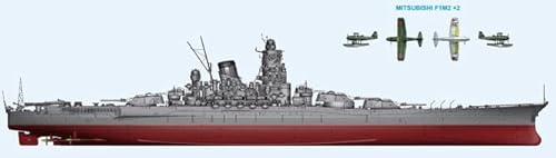 Generic Gallery 1/200 IJN Yamato WW2 Battleship Kit Grey Plastic