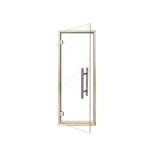 PROSAUNAS Clear & Tinted Glass Sauna Door, Prehung Tinted Glass Sauna Door (Left Hanging, Clear - Aspen Frame 24x73)