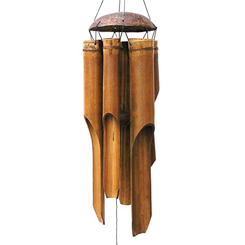Wind Chimes Big Bell Tube Coconut Wood Handmade Indoor and Outdoor Wall Hanging Wind Chime Decorations Gift
