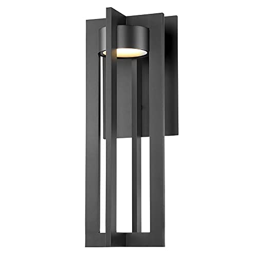 WAC Lighting dweLED, Chamber 20in LED Indoor and Outdoor Wall Light 3000K in Black
