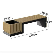 YUHUAWF Garden Bench Landscape Planter Box with Public Bench Seat Combined Planter Box with Bench