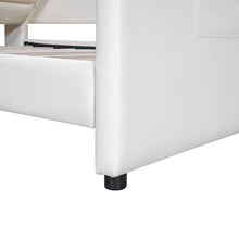 Brisca Full Size Upholstered Platform Bed with Storage and Guardrail Beige