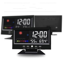 YWMLFZ Weather Voice Control Alarm Clock Home Color Screen Weather Forecast Temperature Humidity