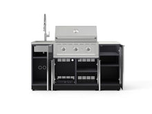 NewAge Products Classic Series 5PC Aluminum Slate Gray Modular Outdoor Kitchen Grill Island with 33" Performance Grill NG -24"D x 65"W x 57.15"H