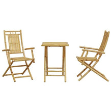 vidaXL 3 Piece Bistro Set Bamboo
