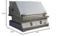 Solaire 30-Inch InfraVection Natural Gas Built-In Grill, Stainless Steel