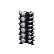 Body-Solid Hex Dumbbell Set with Rack Black/Grey