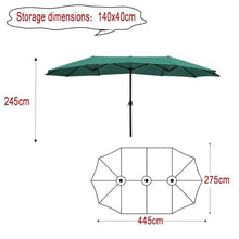 GY8PKVWKWQ Table Market Umbrella,Patio Umbrella,sunshade,Waterproof,Hand Crank,Excluding Base,quadrate,1pcs,for Garden, Deck, Backyard, Pool, Turquoise(Coffee)