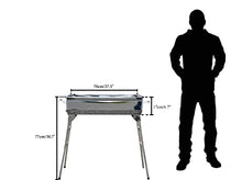 MangalGrills Portable Charcoal Stainless Steel Grill with Electric Motor Skewers Kit for Kebab Shashlik BBQ