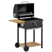 Adjustable Charcoal Grill, 490 sq.in. Outdoor BBQ Grill with 3-Level Height Pan, Built-in Thermometer, Foldable Side Table, for Backyard Patio & Family BBQ