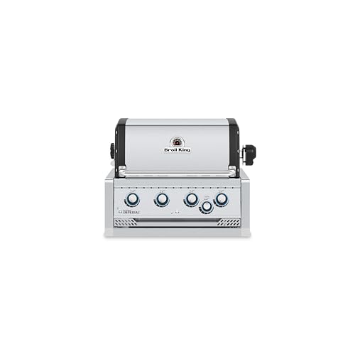 Broil King 956077 Imperial S 470 4-Burner Built-In Natural Gas Grill Head with Rear Rotisserie Burner