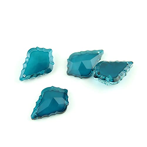JUIYU Chandelier Crystal Prisms Pendants Z_ircon Blue Crystal Glass Chandelier Crystal Maple Leaf Crystal Hanging Pendant 38mm-76mm Chandelier Crystal Prisms Pendants (Color : 63mm 100pcs)