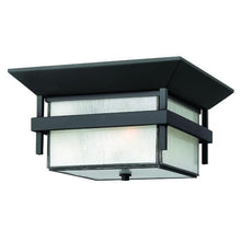 2 Light Medium Outdoor Flush Mount in Transitional-Craftsman-Coastal Style 12.25 inches Wide By 7 inches High-Satin Black Finish-Incandescent Lamping Type Transitional Craftsman Coastal Outdoor