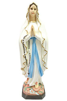 Vittoria Collection 32 Inch Our Lady of Lourdes Statue Sculpture Figurine Made in Italy Indoor Outdoor Garden