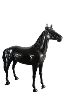 NIFAO Life Size Standing Silver Horse Large Aluminum, 76" L x 19" W x 65" H