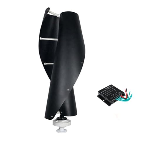 HUIZHITENGDA 12v, 8000W 48V Wind Turbine Generator Kit,12V/24V Portable Spiral 2 Blade Wind Power System with Charge Controller Suitable for Courtyard/Street Lighting