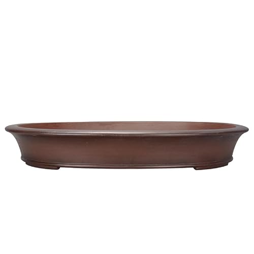 ULTRAWAVE Flower Pots Purple Clay Handmade Large Oval Jungle Purple Clay Shallow Pot Patio Desktop Gardening Breathable Pot Decorative Planter
