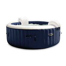 Intex PureSpa Plus 6 Person Inflatable Hot Tub with Bubble Jets Navy